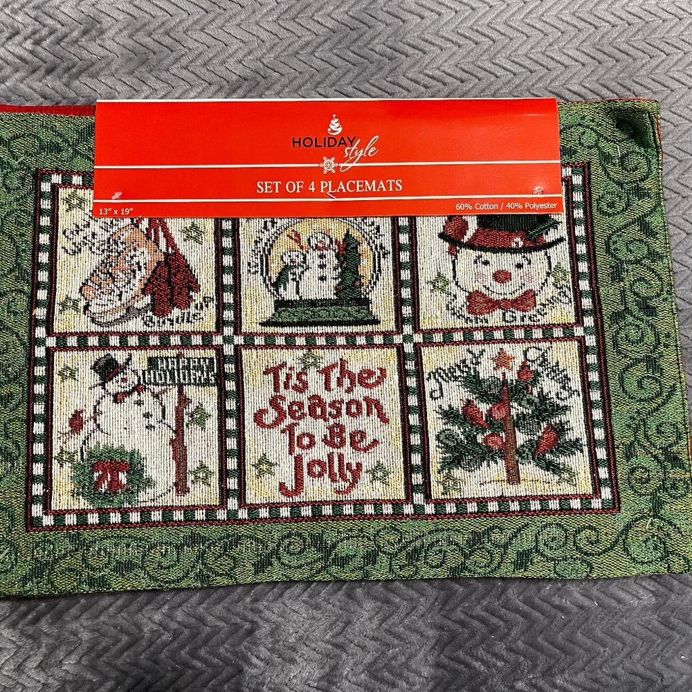 Set of 4 Christmas Placemats